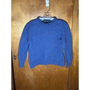 Christian Lacroix Sweater Men’s L Blue 100% Extra Fine Merino Wool Luxury New
